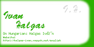 ivan halgas business card